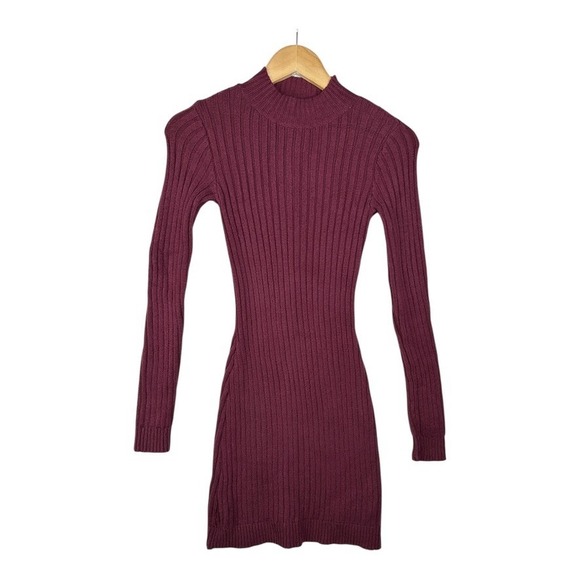 Hollister Dresses & Skirts - Hollister Womens Maroon Sweater Dress‎ Size XS
